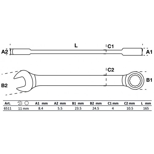 Llave Combinada Cricket BGS Technic 6511 11mm