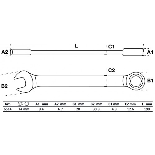 Llave Combinada Cricket BGS Technic 6514 14mm