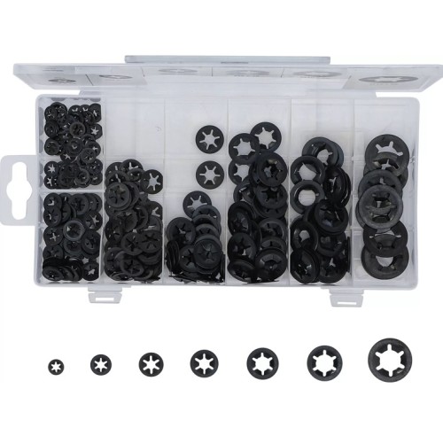 Arandelas de Sujeción BGS Technic 74414 M3-M12 340pzs Arandelas de Sujeción BGS Technic 74414 M3-M12 340pzs