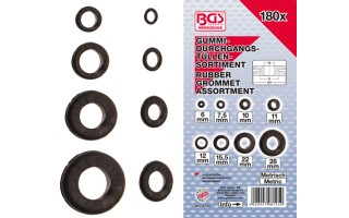 Arandelas de Goma BGS Technic 8125 180pzs Arandelas de Goma BGS Technic 8125 180pzs