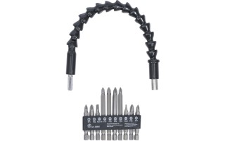 Extensión Flexible y Puntas BGS DIY 20804 hex.1/4" 11pzs Extensión Flexible y Puntas BGS DIY 20804 hex.1/4" 11pzs