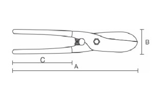 Tijera Corta Chapa Biassoni 250mm