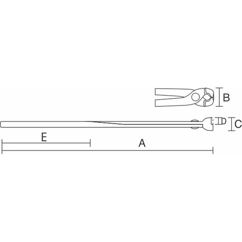 Tenaza Biassoni 1482 Armador Medio Corte A3 12"