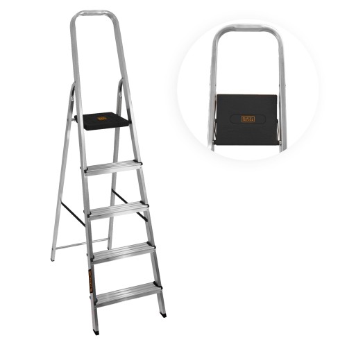 Escalera Tijera Black+Decker BXLD Aluminio 5pel. 1,07m