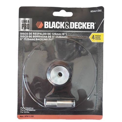 Disco de Goma para Taladro Black+Decker Pro 125mm