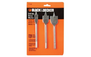 Mechas para Madera Black+Decker 17150E Planas 3pzs Mechas para Madera Black+Decker 17150E Planas 3pzs