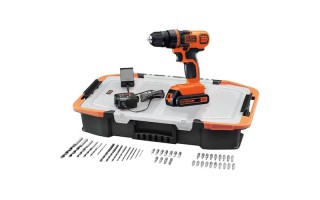 Taladro Atornillador a Batería Black+Decker LD120KA 20V con Accesorios Taladro Atornillador a Batería Black+Decker LD120KA 20V con Accesorios