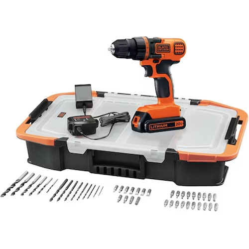 Taladro Atornillador a Batería Black+Decker LD120KA 20V con Accesorios