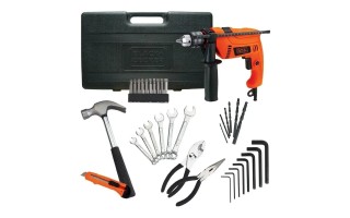 Taladro Black+Decker 13mm 550W c/ Acc. Taladro Black+Decker 13mm 550W c/ Acc.