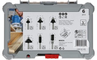 Fresas Bosch 2607017470 enc.1/4" 6pzs Fresas Bosch 2607017470 enc.1/4" 6pzs
