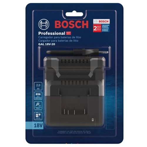 Cargador de Baterías Bosch GAL 18V 2.0Ah Bi-Volt