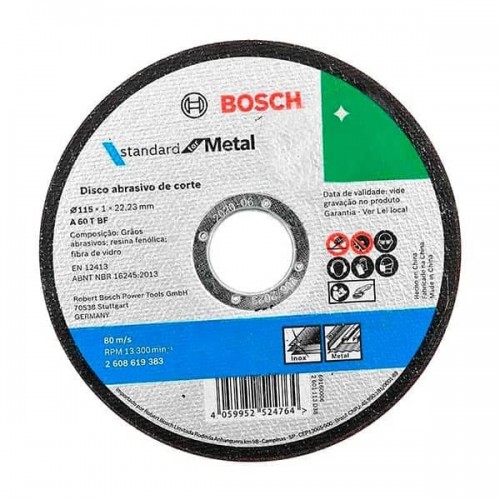 Disco de Corte Metal Bosch Standard 115mm x 1mm x50u