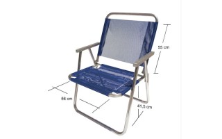 Silla de Playa Botafogo Varanda CAD0410 Aluminio Azul