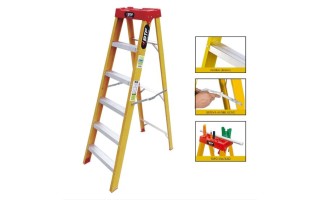 Escalera Tijera Botafogo EFP Fibra de Vidrio 5pel 1,41m