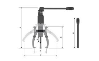 Extractor de Polea Hidráulico Bovenau SP5000 3brz 34cm 5T Extractor de Polea Hidráulico Bovenau SP5000 3brz 34cm 5T