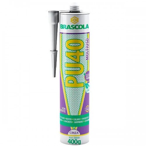 Sellador de Poliuretano Brascola Multiusos 400g Gris