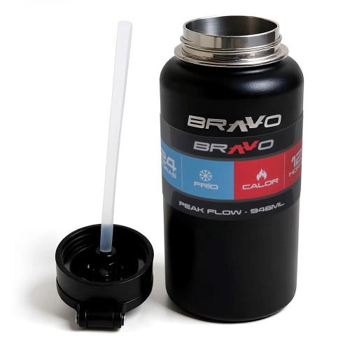 Botella de Agua Térmica Bravo Peak Flow 321N 945ml Negro