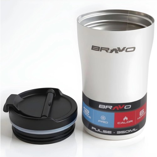 Vaso Térmico Bravo Pulse 350B 350ml Blanco Vaso Térmico Bravo Pulse 350B 350ml Blanco