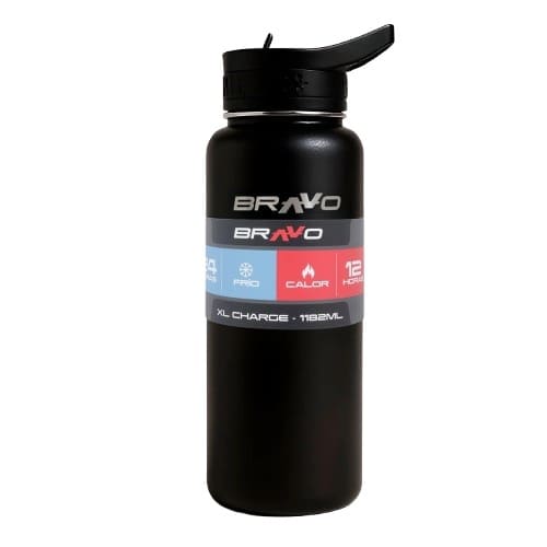 Botella de Agua Térmica Bravo Ultra Flow 402N 1,2L Negro