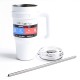 Vaso Térmico con Pajita Bravo XL Rush 403B 1,2L Blanco Vaso Térmico con Pajita Bravo XL Rush 403B 1,2L Blanco