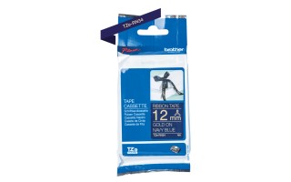 Cinta Rotulador Brother 12mm 4m Satinado Dorado/Azul Cinta Rotulador Brother 12mm 4m Satinado Dorado/Azul