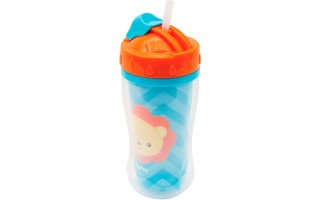 Botella de Agua con Pajita Buba Animal Fun 320ml León Botella de Agua con Pajita Buba Animal Fun 320ml León