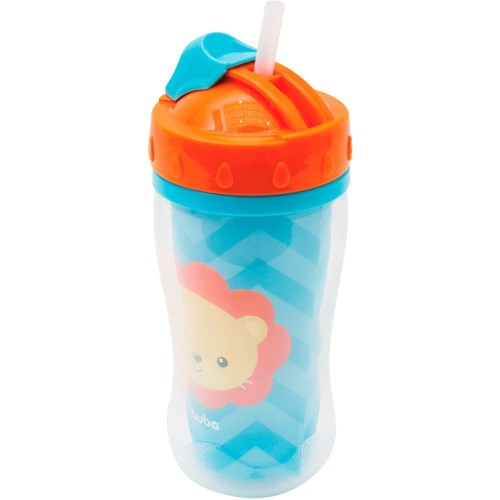 Botella de Agua con Pajita Buba Animal Fun 320ml León Botella de Agua con Pajita Buba Animal Fun 320ml León