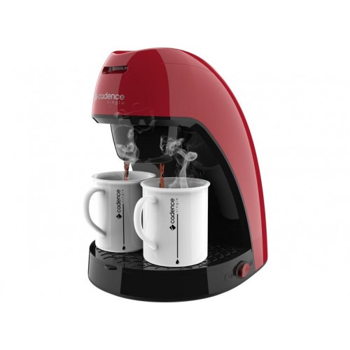 Cafetera Electrica Cadence Single 240ml 450W Rojo