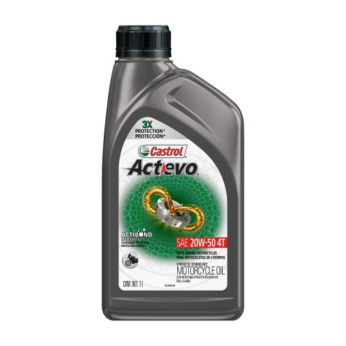 Aceite para Motocicletas 4T Castrol Actevo PSYNTEC 20W-50 1L