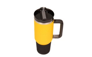 Vaso Térmico con Pajita Cat 1T4002 1,3L Amarillo Vaso Térmico con Pajita Cat 1T4002 1,3L Amarillo