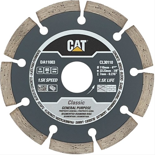 Disco de Corte Cat DA11003 Diamante Segmentado 110mm Disco de Corte Cat DA11003 Diamante Segmentado 110mm