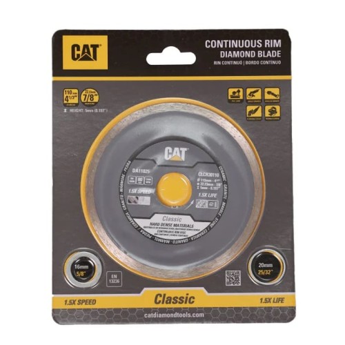 Disco de Corte Cat DA11025 Diamante Continuo 110mm Disco de Corte Cat DA11025 Diamante Continuo 110mm