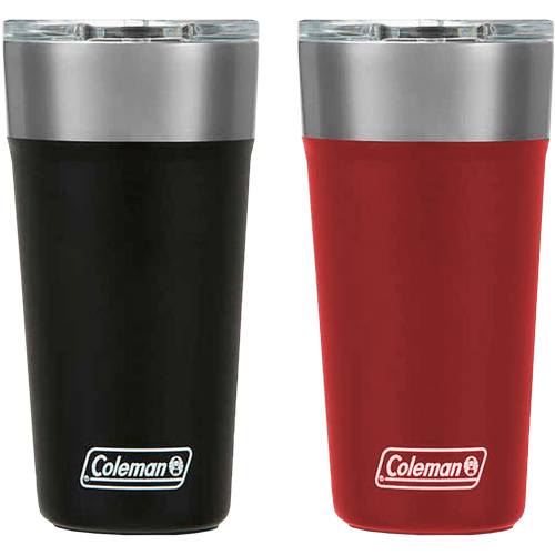 Vasos Térmicos para Cerveza Coleman 600ml Negro y Rojo