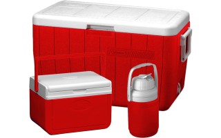 Conservadoras y Termo Coleman 48qt (45L) 3pzs Rojo Conservadoras y Termo Coleman 48qt (45L) 3pzs Rojo