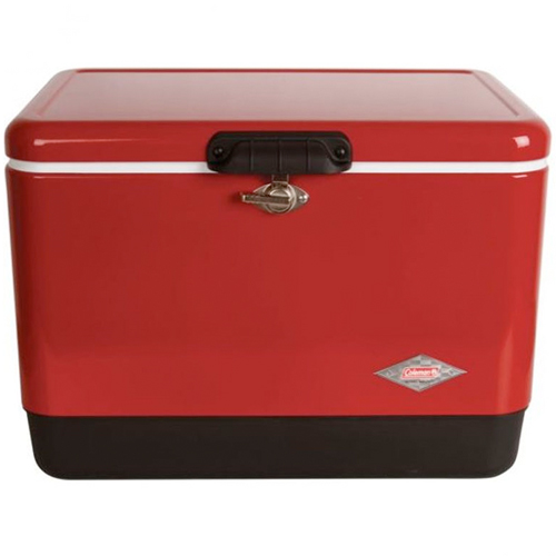 Conservadora Coleman Vintage Acero 51L (54Qt) Rojo