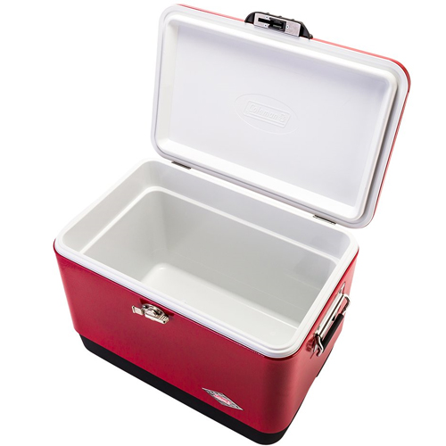 Conservadora Coleman Vintage Acero 51L (54Qt) Rojo