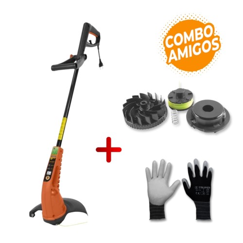 Bordeadora Electrica Tramontina 1500W + Cabezal Completo + Guante Truper recubierto con Poliuretano G Bordeadora Electrica Tramontina 1500W + Cabezal Completo + Guante Truper recubierto con Poliuretano G