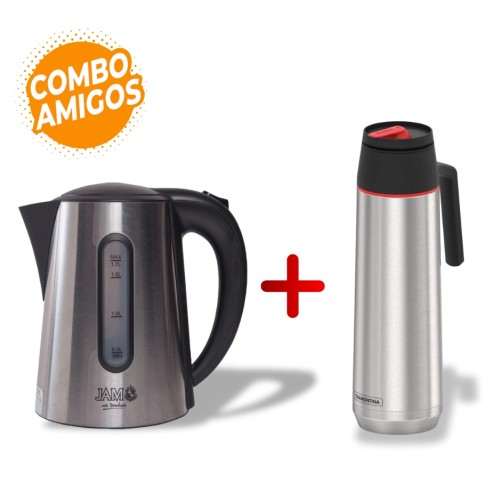Hervidora Electrica Jam CK-1009A + Termo con Pico Tramontina Exata 61640 Hervidora Electrica Jam CK-1009A + Termo con Pico Tramontina Exata 61640
