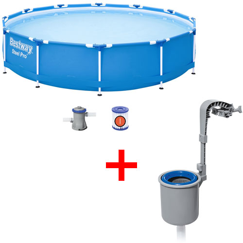 Piscina Bestway 56681 Estructura Redonda 6473L + Filtro + Colector Prefiltro Bestway 58233