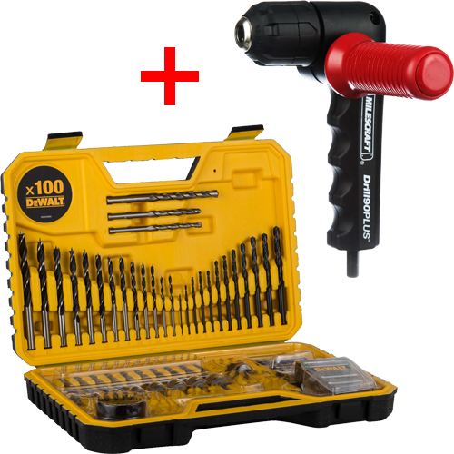 Mechas y Puntas Dewalt DT71563 + Adaptador Mandril Milescraft 1304