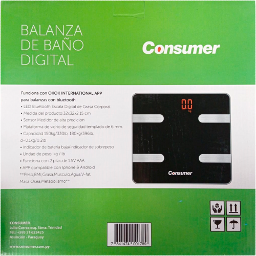 Balanza Digital de Baño Consumer 150kg