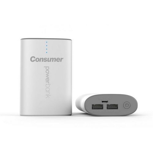 Cargador de Bateria Portátil Consumer 12000mAh Blanco