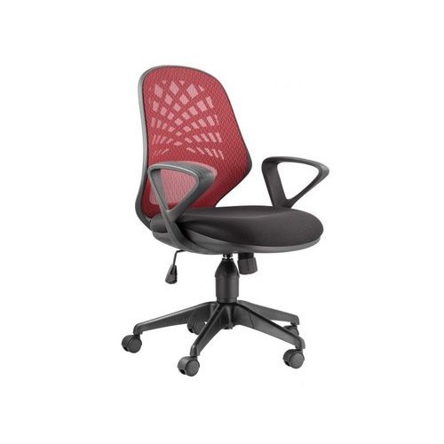 Silla de Oficina Consumer Respaldo Bajo Tela Rojo