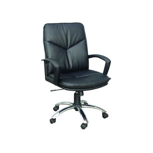 Silla de Oficina Consumer Respaldo Bajo Ecocuero Negro