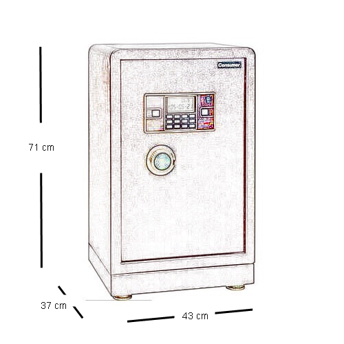 Caja de Seguridad Blindada Consumer de Piso 71x43x37cm