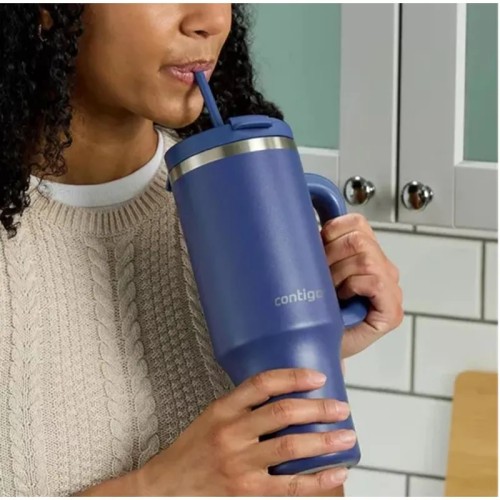 Vaso Térmico con Pajita Contigo Streeterville 1,18L Azul Vaso Térmico con Pajita Contigo Streeterville 1,18L Azul