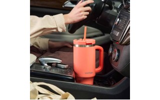 Vaso Térmico con Pajita Contigo Streeterville 1,18L Coral Vaso Térmico con Pajita Contigo Streeterville 1,18L Coral