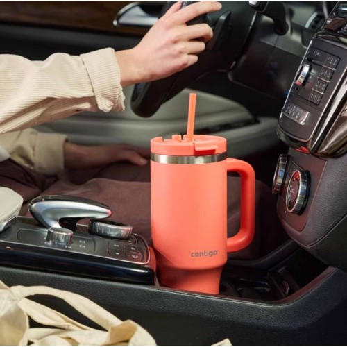 Vaso Térmico con Pajita Contigo Streeterville 1,18L Coral Vaso Térmico con Pajita Contigo Streeterville 1,18L Coral
