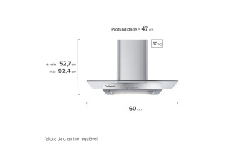 Extractor Campana Continental CC6VX 60cm Vidrio Extractor Campana Continental CC6VX 60cm Vidrio