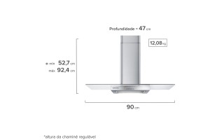 Extractor Campana Continental CC9VX 90cm Vidrio Extractor Campana Continental CC9VX 90cm Vidrio